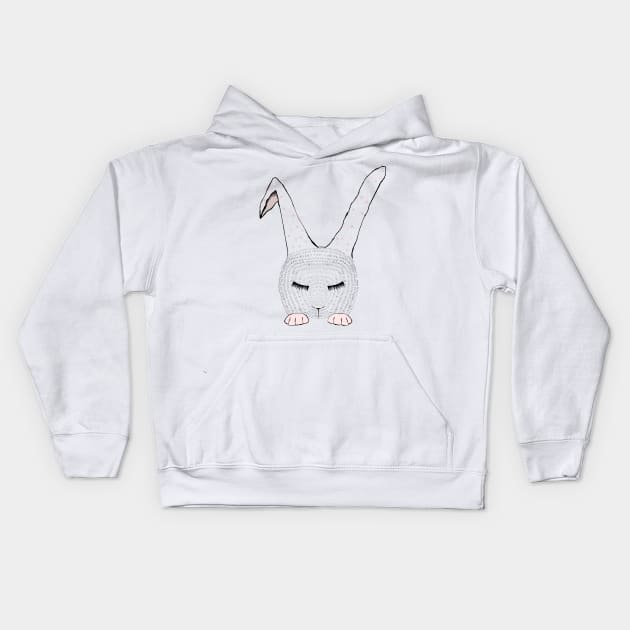 Sleeping Bunnie Kids Hoodie by msmart